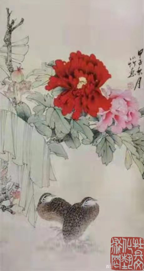 花香鸟语中的性灵诗画 ---  评赵小竹花鸟画​